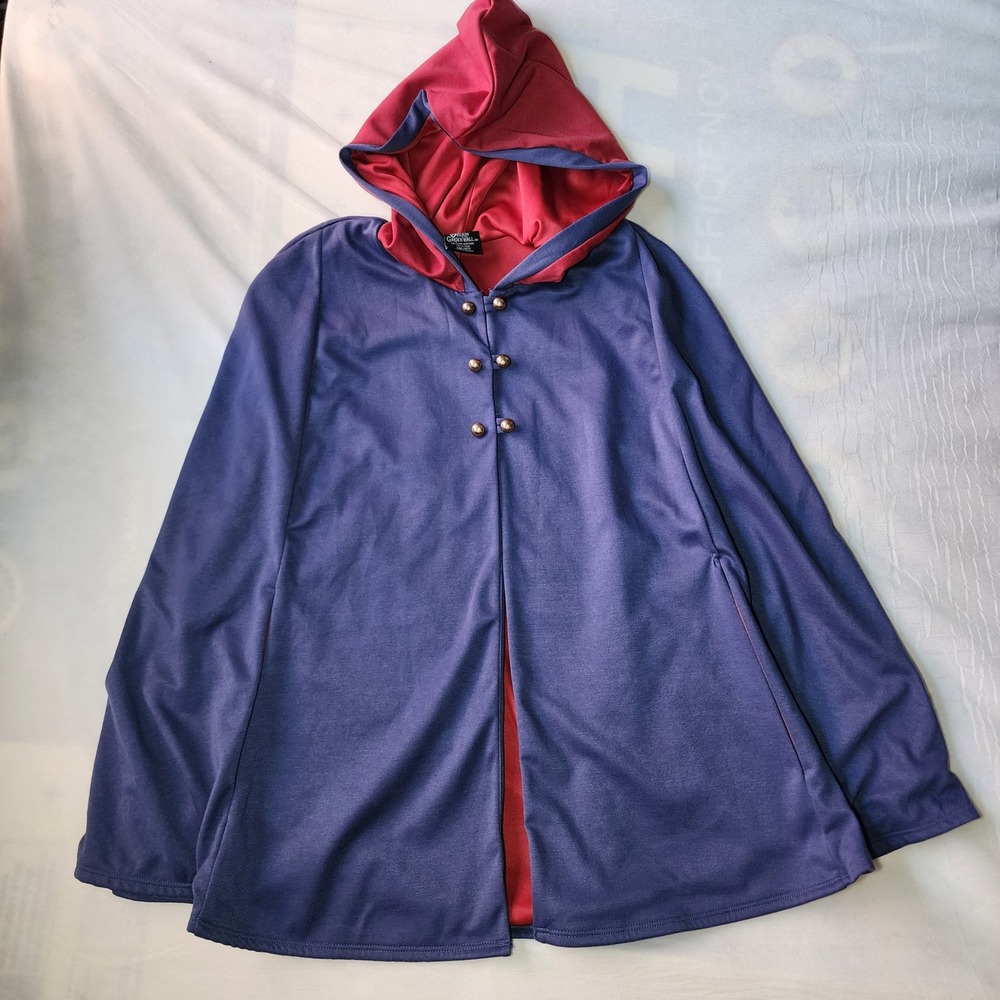 Over the Garden Wall Cape Women SM/MD Blue Red Excellent Wirt Cosplay Hot Topic